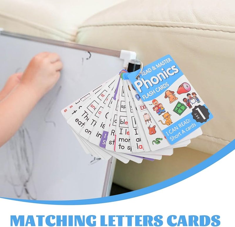 بطاقات الفلاش الصوتية مع حلقات معدنية لعبة مطابقة الحروف الإملائية للأطفال التعلم المبكر - Image 5